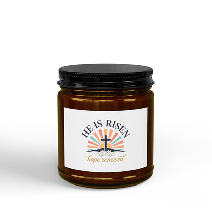 He Is Risen Soy Candle — 4oz & 9oz Scented Jar (Hope Renewed)