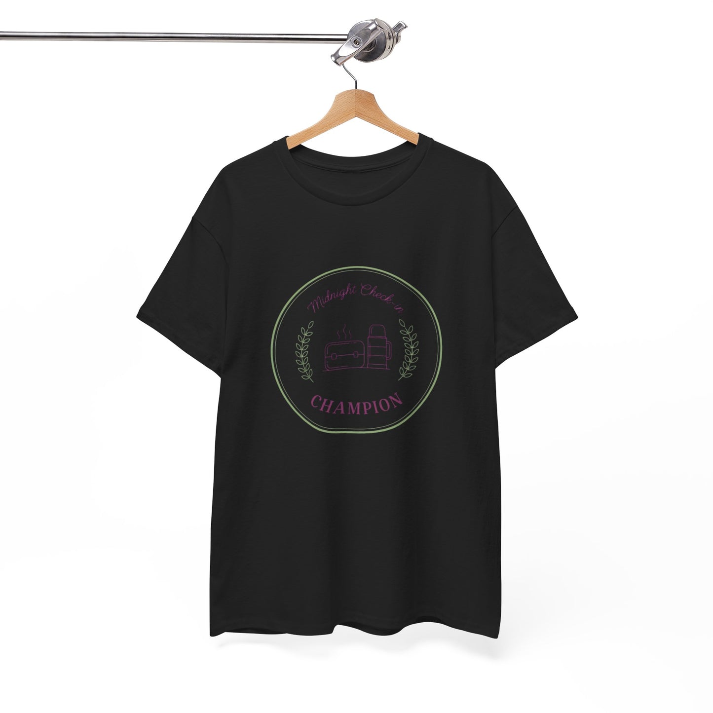 Champion of Midnight Snack T-Shirt — Funny Cozy Graphic Tee Relaxation Gift
