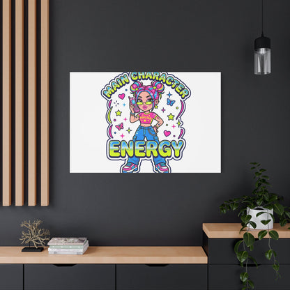Main Character Energy Canvas | Y2K Aesthetic, Retro Internet Pop Art