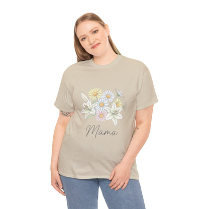 Mama Floral Tee — Pastel Daisy Bouquet Mother's Day Shirt