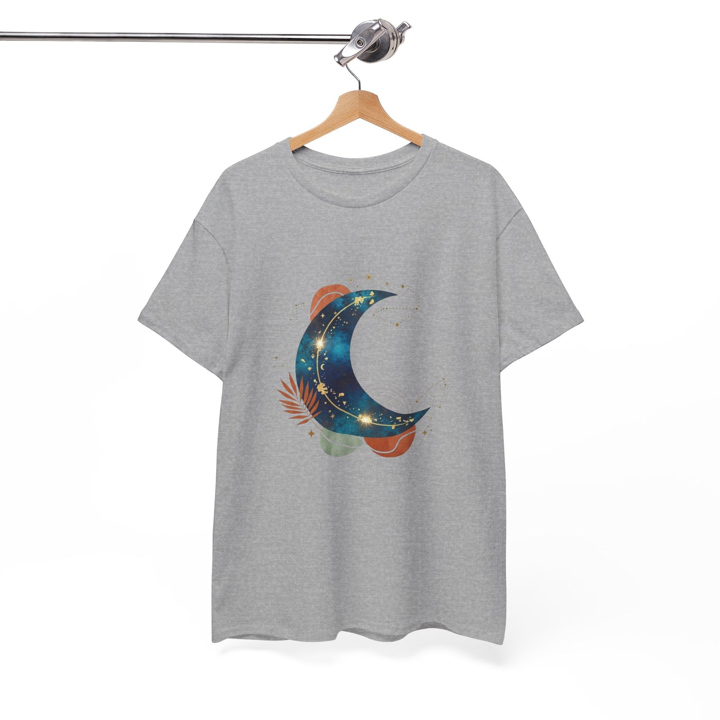Celestial Moon Graphic Tee — Starry Crescent Night Shirt Boho Gift for Her