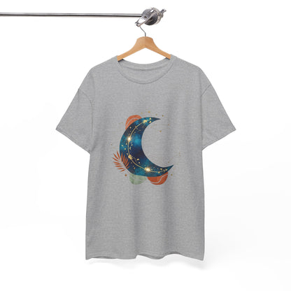 Celestial Moon Graphic Tee — Starry Crescent Night Shirt Boho Gift for Her