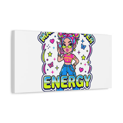 Main Character Energy Canvas | Y2K Aesthetic, Retro Internet Pop Art