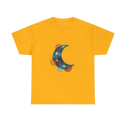 Celestial Moon Graphic Tee — Starry Crescent Night Shirt Boho Gift for Her