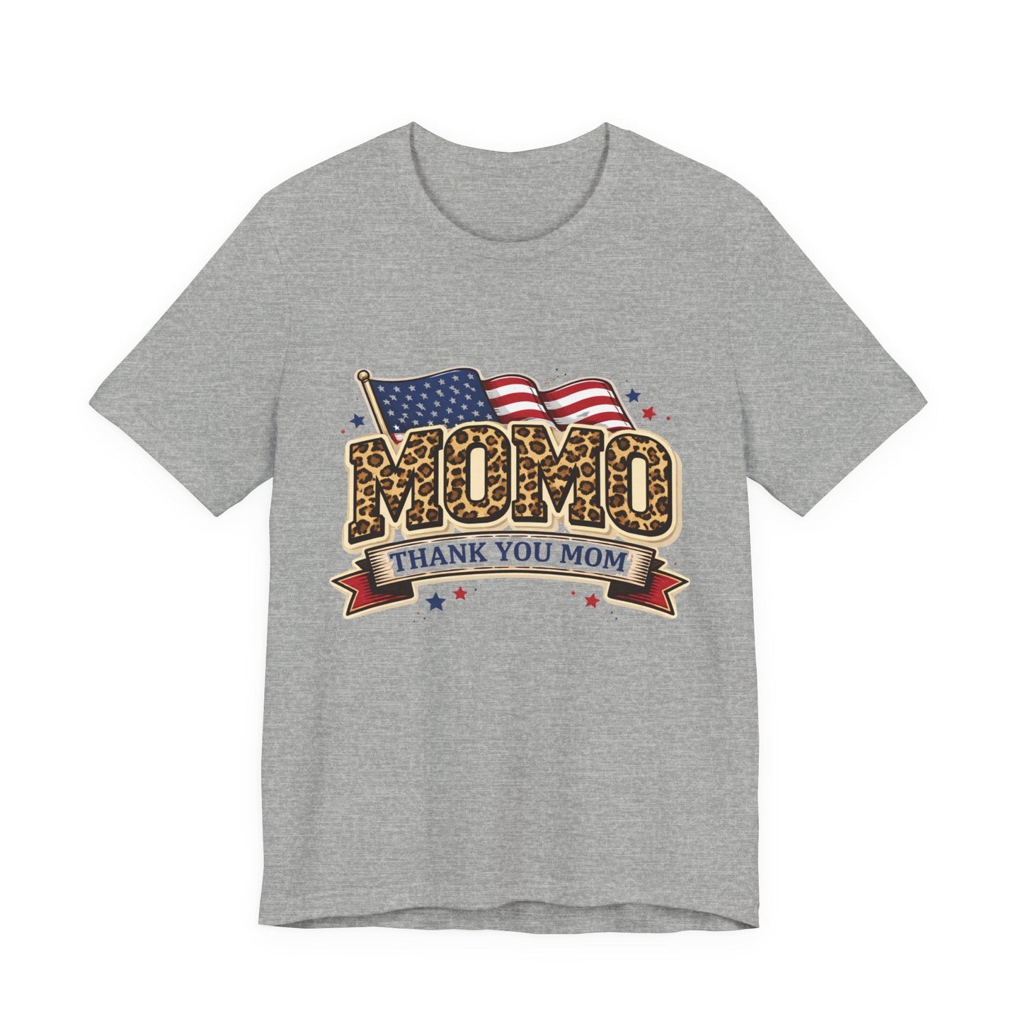 MOMO 'Thank You Mom' Patriotic Leopard Print Tee | Mom Gift T-Shirt