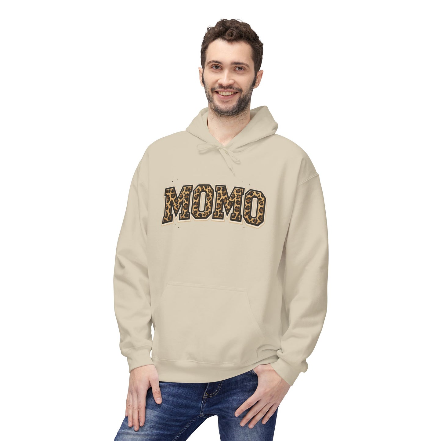 MOMO Leopard Print Hoodie | Mom Mom Lettering, Animal Print