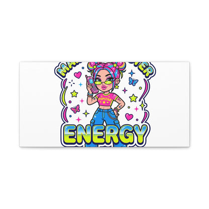 Main Character Energy Canvas | Y2K Aesthetic, Retro Internet Pop Art
