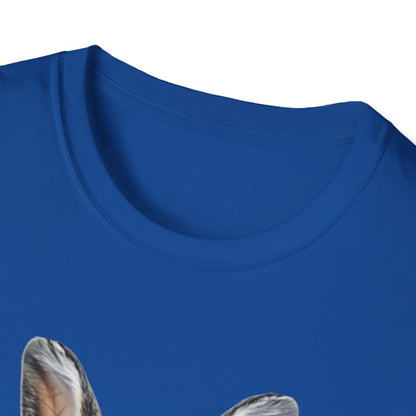 Bunny in Glasses T-Shirt — Cute Rabbit with Blue Bow Tee