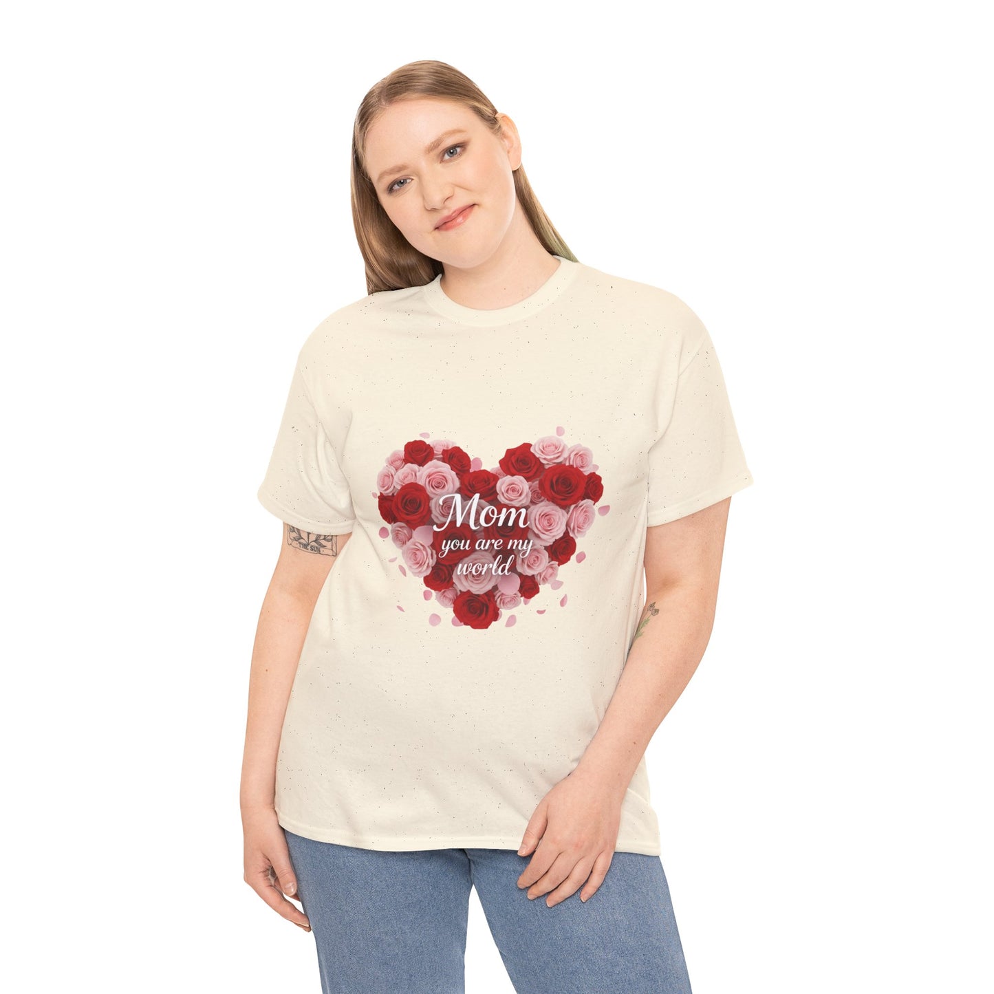 Mom You Are My World Floral Heart T-Shirt